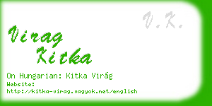 virag kitka business card
